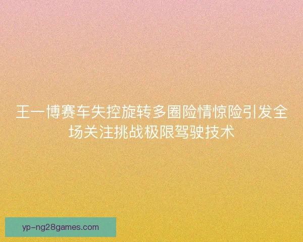王一博赛车失控旋转多圈险情惊险引发全场关注挑战极限驾驶技术